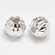 Fancy Cut Faceted Round 925 Sterling Silver Beads STER-F012-12D-1