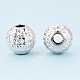 Strukturierte 925 Sterling Silber Perlen&nbsp;STER-T008-44S-01-2