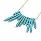 Dyed Synthetic Howlite Pendant Necklaces NJEW-JN02345-3