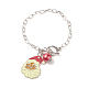 Christmas Iron Rolo Chains Charm Bracelets X-BJEW-JB03076-04-1