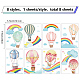 8 Sheets 8 Styles PVC Waterproof Wall Stickers DIY-WH0345-105-2