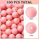 100Pcs Silicone Beads Round Rubber Bead 15MM Loose Spacer Beads for DIY Supplies Jewelry Keychain Making JX459A-1