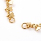 Brass Curb Chains Bracelet Makings AJEW-JB00881-2