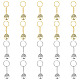 Hobbiesay 20pcs 2 Stil Legierung Anhänger Schlüsselanhänger KEYC-HY0001-10-1