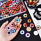 PH PandaHall 25mm Animal Glass Eye Cabochons 50pcs Dragon Eye Tiles Scary Red Eyes Human Pupil Eyes Half Round Gems Glass Cabochons for Sculptures Props Animal Photo Dome Pendant Trays Halloween GGLA-PH0001-45A-3