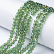 Electroplate Transparent Glass Beads Strands X-EGLA-A034-T6mm-F04-1