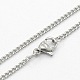 Classic Plain 304 Stainless Steel Mens Womens Curb Link Chain Necklaces STAS-O037-114P-1