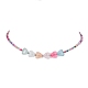 Collier de perles de coeur et de graines en acrylique et bracelet extensible SJEW-JS01280-2