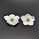 Flower White Shell Cabochons SSHEL-N012-01B-1