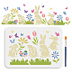 Mayjoydiy us 1 pieza de plantillas de pintura de dibujo ahuecadas para mascotas de Pascua DIY-MA0003-40E-1