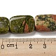 天然石ユナカイトビーズ連売り  長方形  17~18x12.5~13x6~6.5mm  穴：1mm  約22個/連  15.35''（39センチメートル） G-M420-M01-02-5