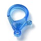 透明なプラスチック製のカニカン  ドジャーブルー  26x19x6mm  穴：2mm KY-H005-A09-3