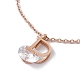 Crystal Rhinestone Initial Letter D Pendant Necklace NJEW-F298-02RG-1