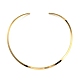 真空メッキ202ステンレススチールワイヤーチョーカーネックレス  女性用の硬いネックレス  ゴールドカラー  内径：5.55インチ（14.1cm） NJEW-H011-07G-1