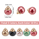 Gorgecraft 50 pz 5 colori abs plastica imitazione perla bottoni da cucire FIND-GF0003-18-2