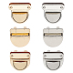 PandaHall 8 Sets Alloy Bag Lock Twist Lock Light Gold Tuck Lock Bag Clasp Accessories for Leather Bag DIY AJEW-PH0017-68-2