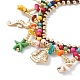 Ocean Animal Theme Braided Anklet AJEW-AN00457-4