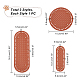 パンダホールエリート3ピース3スタイルpuレザーバッグボトム  鉄パーツ  楕円形＆フラットラウンド  シエナ  15.2~30.1x6.2~10.2x0.95cm  穴：5.5mm  1個/スタイル PURS-PH0001-10-5