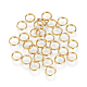 304 acero inoxidable anillos partidos, anillos de salto de doble bucle, dorado, 5x1.4mm, aproximamente 3.6 mm de diámetro interior