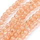 Crackle Glass Beads Strands X-CCG-Q001-6mm-05-2