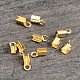 Real 18K Gold Plated 925 Sterling Silver Cord Tips STER-K015-H160A-G-2