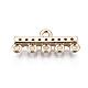 Brass Micro Pave Clear Cubic Zirconia Chandelier Component Links X-KK-S359-163-RS-2