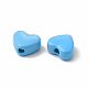 Heart Spray Painted Alloy Beads FIND-G053-01C-3