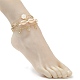 Ensemble de bracelets de cheville en perles de coquillage naturel 4 pièces 4 styles AJEW-AN00526-3