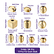 Fashewelry100pcs10スタイルuvメッキアクリルヨーロピアンビーズ  ミックス型  黄金メッキ  13~21x14.5~21x9~18.5mm  穴：5~6mm  10個/スタイル PACR-FW0001-01-3