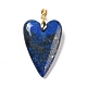 Natural Lapis Lazuli Pendants G-E570-01G-09-2
