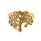 イオンプレーティング(ip) 女性用 ステンレス製 生命の樹 指輪 201個  ゴールドカラー  usサイズ6（16.5mm） RJEW-G266-03G-1