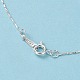 Silver Color Plated Brass Chain Necklaces for Women X-NJEW-D077-S-2