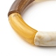 Chunky Curved Tube Beads Stretch Bracelet BJEW-JB06685-01-5