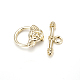 Nickel Free & Lead Free Alloy Rose Flower Ring Toggle Clasps PALLOY-J577-20G-FF-1