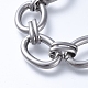 304 Stainless Steel Chain Bracelets BJEW-F407-01-P-2