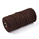 コットン糸  マクラメコード  装飾的な糸のスレッド  DIYの工芸品について  ギフトラッピングとジュエリー作り  ココナッツブラウン  3mm  約109.36ヤード（100m）/ロール。 OCOR-T001-02-06-2