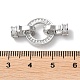 Rhodium Plated 925 Sterling Silver Pave Clear Cubic Zirconia Fold Over Clasps STER-D005-12P-4