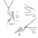 SHEGRACE 925 Sterling Silver Initial Pendant Necklaces JN914A-2