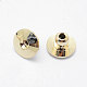 Brass Ear Nuts KK-F727-06G-NF-2