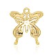 Nickel Free & Lead Free Light Gold Plated Alloy Butterfly Pendants PALLOY-J169-34G-NR-2