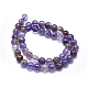 Natural Purple Lodolite Quartz/Purple Phantom Quartz Beads Strands G-J373-05A-8mm-2