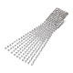 タッセルラペルピン付きクリスタルラインストーンの長方形  バックパックの服のための創造的な真鍮のバッジ  銀  120x26x8mm  ピン：0.7mm JEWB-T002-04S-4