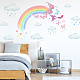 塩ビウォールステッカー  壁飾り  虹の模様  290x1180mm  3個/セット DIY-WH0228-626-3