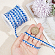 GORGECRAFT 16.4Yds x 8mm RIC Rac Bending Fringe Trim Wave Ribbons Blue Woven Braided Fabric Ribbon for DIY Sewing Crafts Wedding Dress Clothing Embellishment Lace Party Gift Wrapping Scrapbooking OCOR-GF0003-04D-3