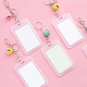 FINGERINSPIRE 8 Pcs Mini Film Key Chain Rectangle Acrylic Keychain with Colorful Bell Custom Picture Key Ring for 2x3 inch Photo Blanks Photo Keychain for Kpop Photo Card KEYC-FG0001-05-3