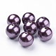 Old Rose Imitated Pearl Acrylic Round Beads X-PACR-30D-44-1