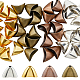 DICOSMETIC 40Pcs 4 Colors Triangle Apetalous End Caps Bead Cone Caps Tibetan Style Bead Cones Alloy Earring Cones Bead Stopper Terminators Supplies for Tassel Jewelry Making Craft FIND-DC0003-95-1