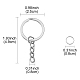 50 Stück geteilte Schlüsselringe aus Eisen IFIN-YW0003-43-3