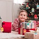 クリスマスのテーマの紙テープ  麻縄で  クリスマスツリーの装飾用  六角  クリスマステーマの模様  模様付き六角形：68x45x0.4mm  6pcs /シート DIY-I069-03C-4