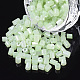 6/0 3.5~5x3.5~4カットガラスシードビーズ  六角  不透明なセイロン＆光沢のある  淡緑色  1mm  穴：4500mm  約{1}個/袋 SEED-S033-08B-01-1